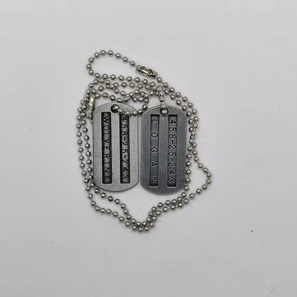 Collar + Pulsera Militar Wolverine/Logan